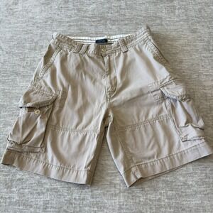 Polo Ralph Lauren Shorts Mens 34 Brown Tan Cargo Khaki Flat Front Safari